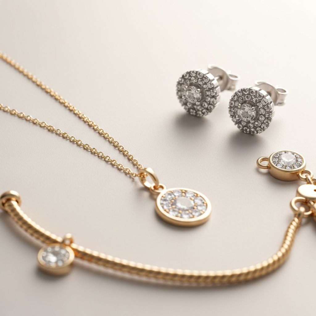 Conjunto de semijoias prontas para venda